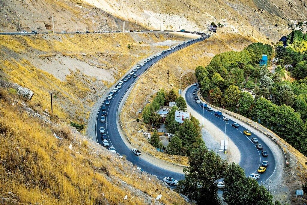 انسداد جاده کرج چالوس به علت عملیات عمرانی